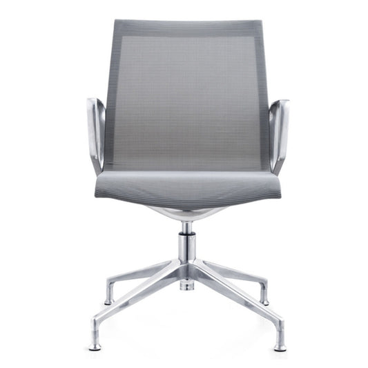 Silla de escritorio Ejecutiva Polygram gris con aluminio